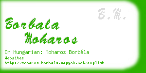 borbala moharos business card