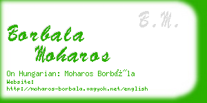 borbala moharos business card